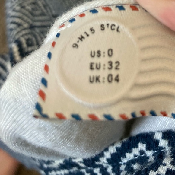 Anthropologie Geometric Dress in Navy and White - Picture 3 of 6